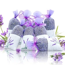 8 Packs Lavender Sachet Bags for Drawers and Closets, Long-Lasting Lavender S...