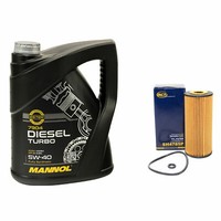 MotoröL Set 5W40 Diesel Turbo 5 Liter + ÖLfilter SH405 FüR Bmw 3Er Touring E36
