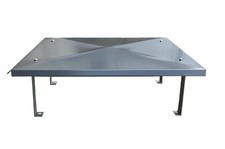 Copricamino con parapioggia RAL 7016 testa camino su misura