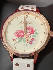 Image of New CATH KIDSTON White Watch Mallory Bunch Gold Polka Dots Watch RRP £79 ! (c7)