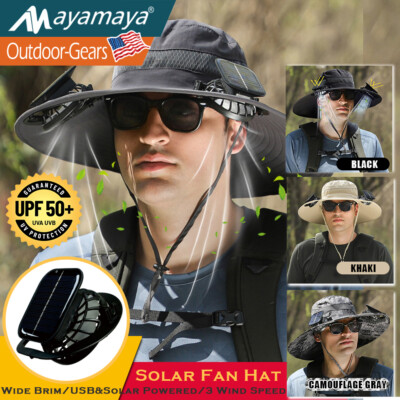 On Top Called Hat With Fans USB Charging Men Sun Hat With Solar