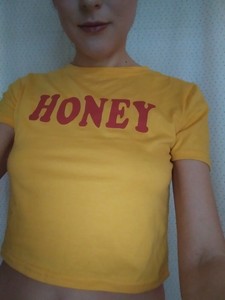 honey crop top yellow