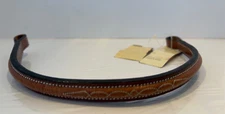 NWT BOBBY’S TACK BROWBAND FOR ENGLISH BRIDLE W/FANCY STITCHING FULL SIZE-MED. BR