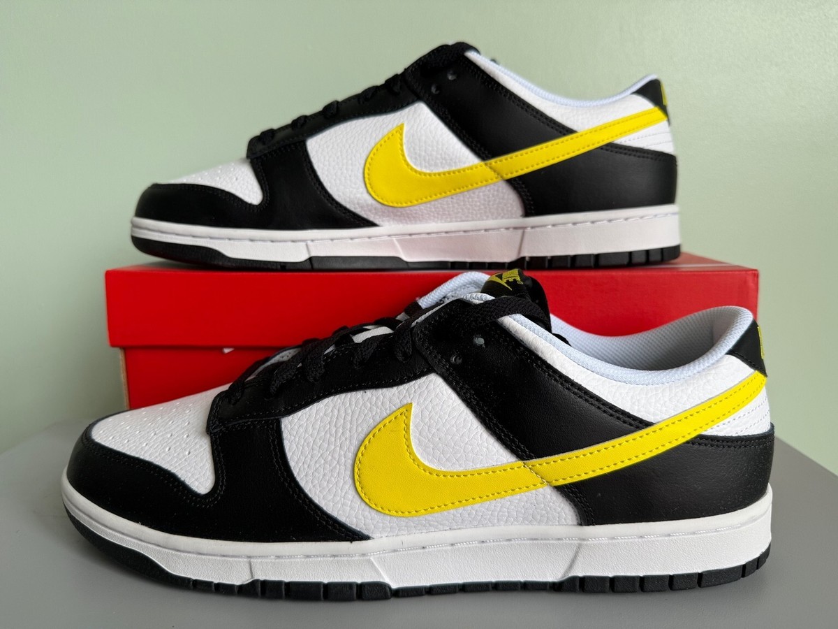 Dunk Low Black White Yellow Nike Dunk Low Black Opti Yellow