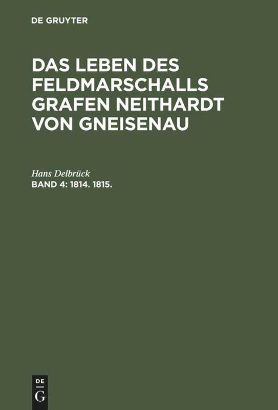 Thumbnail - 1814. Bis 1815. | Buch | 9783111194714