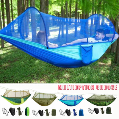 660lbs Double Person Camping Hammock Tent with Mosquito Net Hanging Bed Portable
