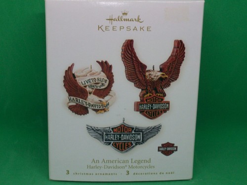 Hallmark 2008 An American Legend - Harley-Davison - Juego en miniatura de 3 - Nuevo en caja - Imagen 9 de 9