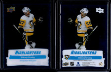 2022-23 UPPER DECK SERIES 2 SIDNEY CROSBY BLUE HIGHLIGHTERS INSERT #HL-8