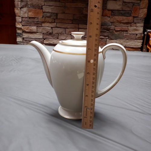 Rosenthal China Selb Germany Winifred Continental Coffee Pot & Lid Gold & Cream - Afbeelding 5 van 9