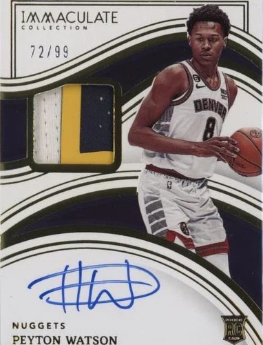 2022-23 Panini Immaculate Collection - Peyton Watson #110