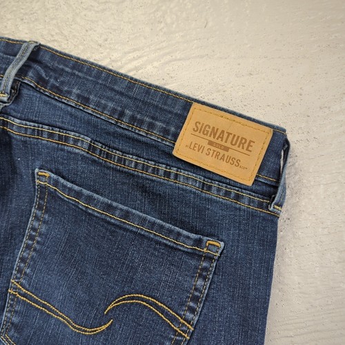 Pantalones de mezclilla para mujer Levi Strauss Signature tiro medio corte bota talla 16L 33x34 azul - Imagen 3 de 11