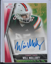 2022 SAGE Low Series - Autographs Red #A-WM Will Mallory (AU, RC)