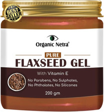 Pure Flaxseed Gel w/ Vitamin E 200g for Hair & Skin Nourish Reduce Wrinkles Safe