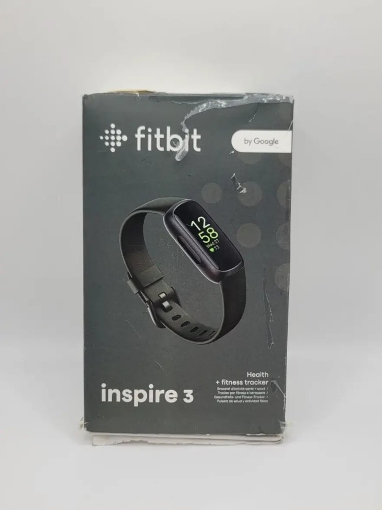 Fitbit Inspire 3 Heart Rate Monitor Health & Fitness Tracker - Black - Used