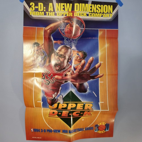 1993 1994 Michael Jordan Upper Deck Basketball 3D Pro View Poster 22 x 34 Promo