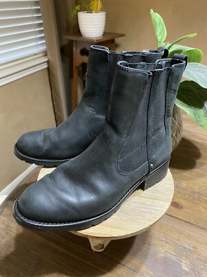 Clarks Orinoco Club Black Leather Chelsea Ankle Boots Womens