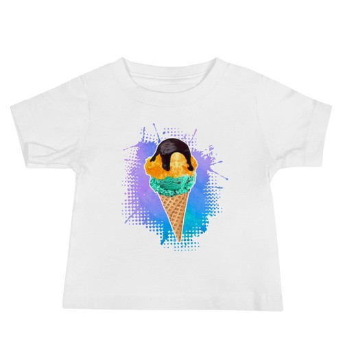 Chocolate Covered Double Scoop Ice Cream Baby Jersey Short Sleeve Tee - Picture 9 of 9