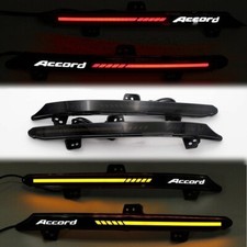 Smoked Rear Led Reflector Lights For Honda Accord 2018-2022 Turn Signal Brake