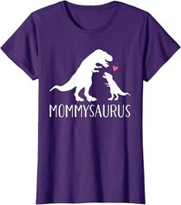 Mommysaurus Mom And Baby Dinosaur Mother's Day Ladies' Crewneck T-Shirt