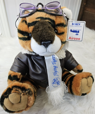 Air Zoo Pilot Flying Tiger Plush Bomber, Jacket, Goggles & Logo