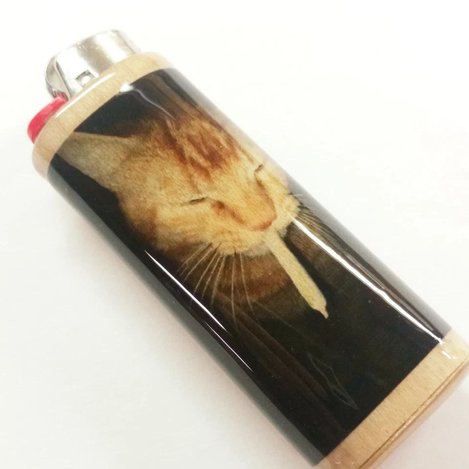 Funda con soporte para encendedor para fumadores para gatos se adapta a encendedores Bic Foto 4 de 4