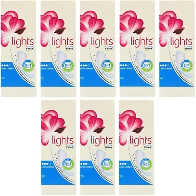 Tena Lights Sensitive 20 Long Liners | Pack 8
