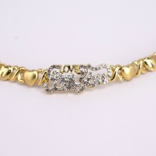 18k Layered Real gold filled xo I love you Bracelet 7.5 inches 