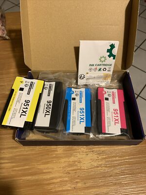 BRAND NEW COMBO 5-PACK  Large Capacity INK For 950 and 951 with (2) LG. BLACK XL