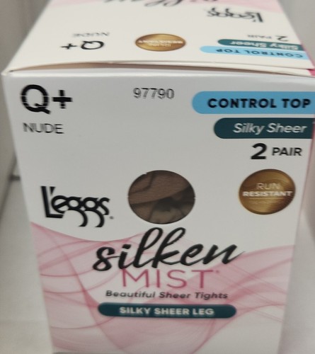 L'eggs Size Q+, NUDE Color, Silky Sheer Legs Control Top, 97790 2 pk - Picture 3 of 5