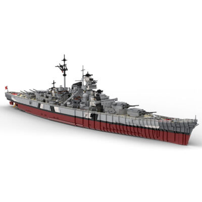 Bismarck Battleship Ship Model 1:200 Scale 7164 Pieces Building Toys MOC Build