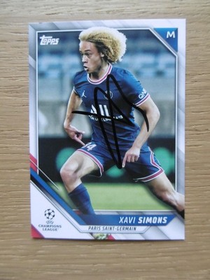 Xavi Simons Autogramm signed Tradingcard TC Topps ''Paris ST. Germain''