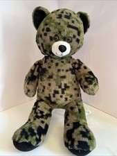 Build A Bear Teddy Bear Camouflage Green 18"