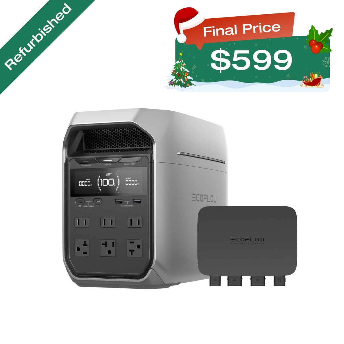 EcoFlow 800W Alternator Charger with Power Station Certified