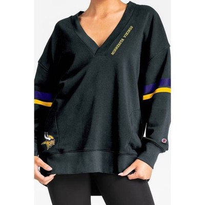 NFL Minnesota Vikings Women's Champion V-Neck Sweatshirt NWT Size Medium 