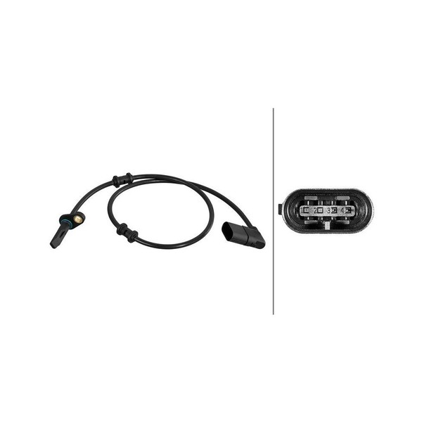 Hella Sensor, Raddrehzahl 6PU 358 216-171 FüR MERCEDES-BENZ, Hinterachse-image