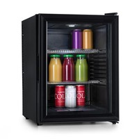 Mini KüHlschrank GlastüR 42 L GeträNkeküHlschrank Leise Hausbar Minibar Schwarz