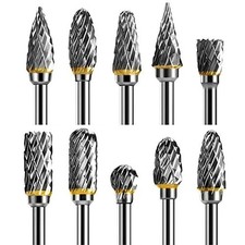 10pcs Tungsten Carbide Burr for Dremel Rotary Cutter Bits Wood Metal Engraving