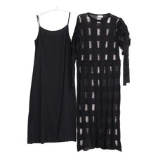 RED VALENTINO QR3KD06H3VM Black Lace Short Sleeve Dress dress S black