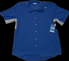 Polo uomo Reel Legends Mariner ventilata con bottoni UPF50 asciugatura rapida taglia M nuova con etichetta