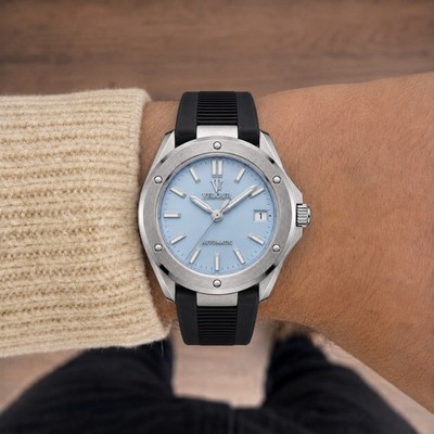 Velour Valtor Automatic Watch   Blue Dial Black Steel NH35