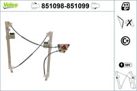 Fensterheber Vorne Links FÜR Seat Altea XL (5P5, 5P8) - Valeo 851098