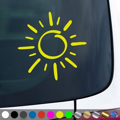 Sun Decal Sunset Sunshine Beach Sea Camping Sticker Car Truck Gift Idea
