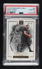 2016-17 Panini Impeccable Holo Gold 6/10 Marc Gasol #25 PSA 10 GEM MT 06bg