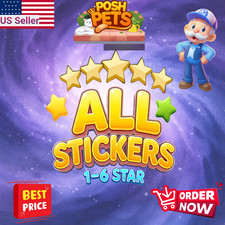 GO Monopoly Stickers All 1 2 3 4 5 6 Star Stickers | Super Fast & Cheapest Price