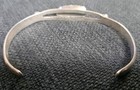 925 Sterling Silver: Vintage; Oval Turquoise, Open Ends Native American Bracelet — photo 2