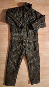Trebark Camo Coveralls Mens XL Tall Reversible Winter Hunting Johnson 80s USA