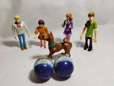  COMPLETE SCOOBY-DOO MYSTERY SOLVING CREW ACTION FIGURE SET + 2 TINY MIGHTS BALL