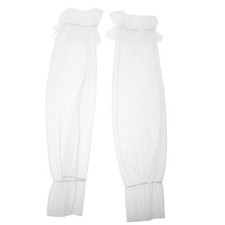 1 Pair Sheer Mesh Lace Arm Sleeves - Detachable Long Tulle Sleeves - Elegant