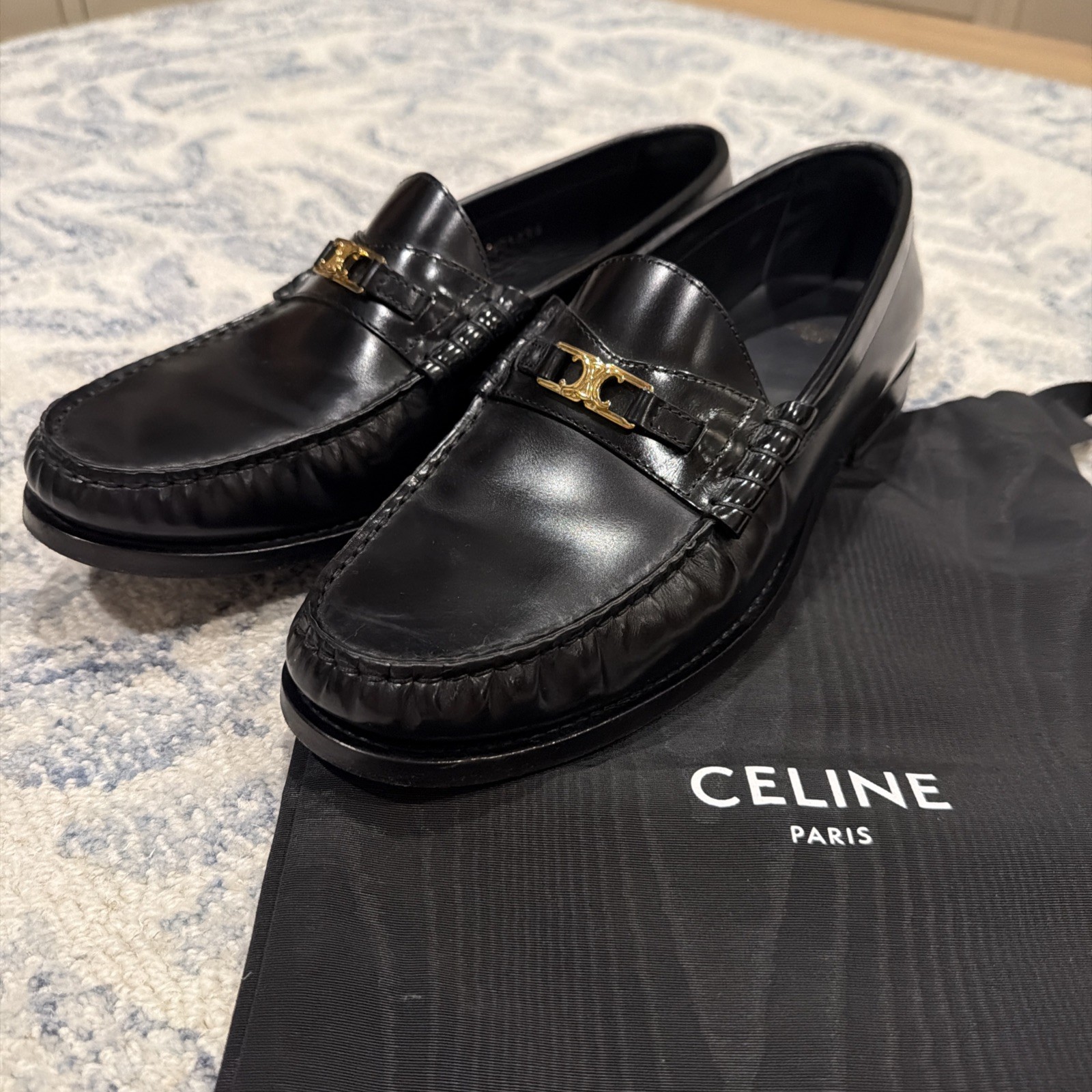 Celine Women's Luco Leather Loafer Size 40 MSRP $1100 image 2