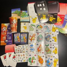 McDonald's Pokemon Item Lot Cardboard Cards Sticker 25th Anniversary Sun  Moon
